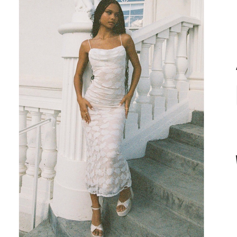 Princess Polly Azra Maxi Dress - white lace